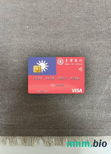 Taiwan bank of Taiwan visa obciążyć card wygląd fotograficzny skan PSD + zdjęcie